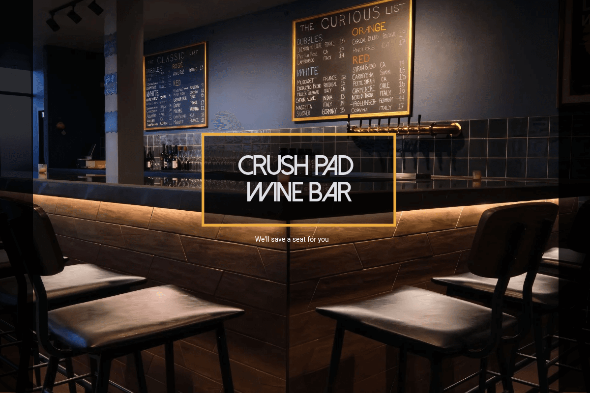 Display ad for Crush Pad Wine Bar
