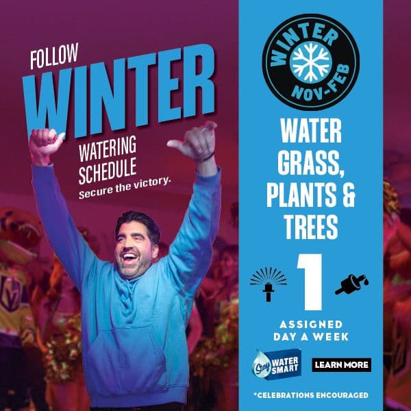 Winter Watering Schedule in Effect Nov – Feb